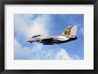 Framed F-14A Tomcat with special tail art applied for the Christmas holiday