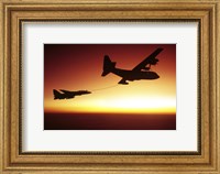 Framed US Navy F-14A Tomcat aerial refueling from a KC-130 Hercules