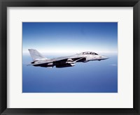 Framed F-14A Tomcat in flight above the Pacific Ocean