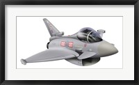 Framed Cartoon illustration of a Royal Air Force Eurofighter Typhoon