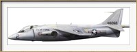 Framed Illustration of a Hawker P1127 Kestrel