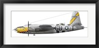 Framed Illustration of a Martin-B-26 Marauder