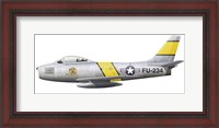 Framed Illustration of a North American F-86F Sabre
