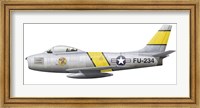 Framed Illustration of a North American F-86F Sabre