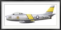 Framed Illustration of a North American F-86F Sabre