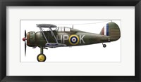 Framed Gloster Gladiator Mk II