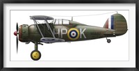 Framed Gloster Gladiator Mk II