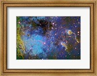 Framed IC 410, The Tadpole Nebula