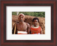 Framed Maasai Couple in Traditional Dress, Kenya