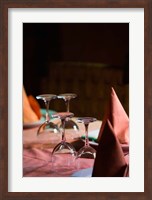 Framed MOROCCO, AGADIR, Fine Dining Room and glasses