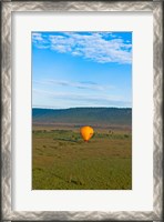 Framed Kenya, Maasai Mara, hot air ballooning at sunrise