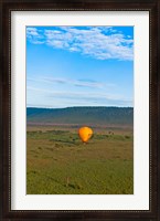 Framed Kenya, Maasai Mara, hot air ballooning at sunrise