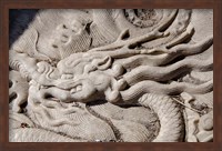 Framed Marble dragon statue, Forbidden City, Beijing, China