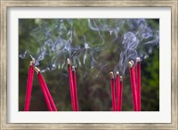 Framed Incense Burning in the Temple, Luding, Sichuan, China