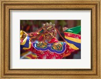 Framed Mask Dance Celebrating Tshechu Festival at Wangdue Phodrang Dzong, Wangdi, Bhutan