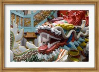 Framed Hong Kong, Goddess of Mercy, Dragon statue