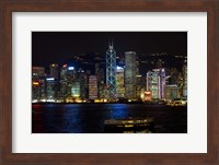Framed Hong Kong, Victoria Harbor, city skyline