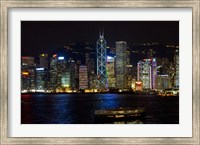 Framed Hong Kong, Victoria Harbor, city skyline