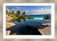 Framed Infinity pool at resort on Fregate Island, Seychelles