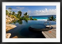 Framed Infinity pool at resort on Fregate Island, Seychelles