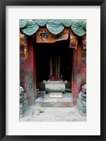 Framed Man Mo Temple, Tai Po, Hong Kong, China