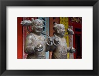 Framed Pair of statues, Goddess of Mercy temple, Repulse Bay, Hong Kong