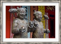 Framed Pair of statues, Goddess of Mercy temple, Repulse Bay, Hong Kong