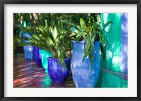 Framed Jardin Majorelle and Museum of Islamic Art, Villa Pottery, Marrakech, Morocco