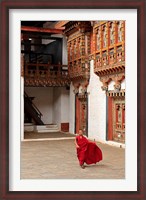 Framed Monk at Punakha Dzong, Punakha, Bhutan