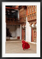 Framed Monk at Punakha Dzong, Punakha, Bhutan