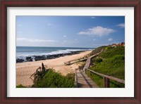 Framed Jeffrey's Bay boardwalk, Supertubes, South Africa
