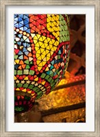 Framed Lamp in antique shop, Marrakech, Morocco