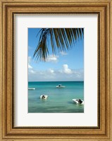 Framed Mauritius, Grand Baie, Boats anchored in Grand Baie