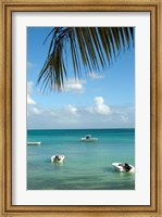 Framed Mauritius, Grand Baie, Boats anchored in Grand Baie