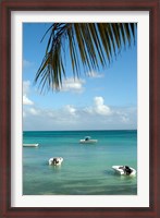 Framed Mauritius, Grand Baie, Boats anchored in Grand Baie