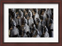 Framed Imperial terra cotta warriors in battle formation
