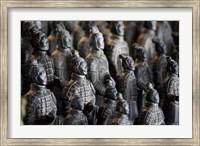 Framed Imperial terra cotta warriors in battle formation