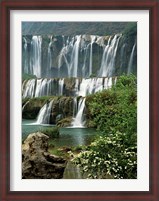 Framed Jiulong Waterfall, Qujing, Luoping County, Yunnan Province, China