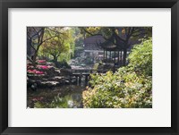 Framed Landscape of Traditional Chinese Garden, Shanghai, China