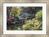 Framed Landscape of Traditional Chinese Garden, Shanghai, China