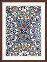 Framed Morocco, Hassan II Mosque mosaic, Islamic tile detail
