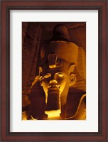 Framed Lighted Face at the Great Temple of Ramesses II, Egypt