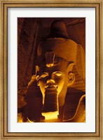 Framed Lighted Face at the Great Temple of Ramesses II, Egypt