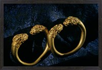 Framed Horned Lion Head Bracelets, Gold Artifacts From Tillya Tepe Find, Six Tombs of Bactrian Nomads