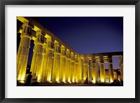 Framed Lotus Columns, Sun Court of Amenhotep III, Luxor, Egypt