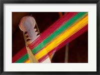 Framed Kente Cloth Being Woven on Loom, Bonwire, Ghana