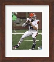 Framed Johnny Manziel 2014 with the ball