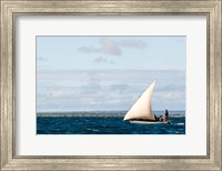 Framed Men sailing on the sea of Zanj, Ihla das Rolas, Mozambique