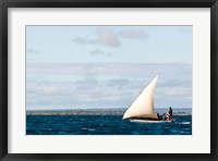 Framed Men sailing on the sea of Zanj, Ihla das Rolas, Mozambique