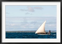 Framed Men sailing on the sea of Zanj, Ihla das Rolas, Mozambique